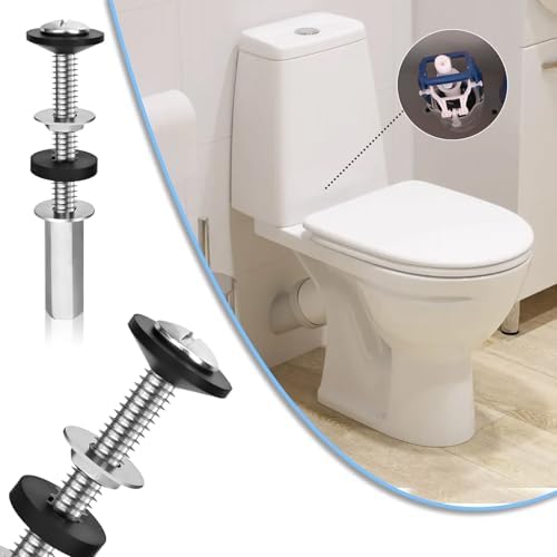 2PCS Universal Toilet Tank to Bowl Bolts Kit, Stainless Steel Screws - Image 2