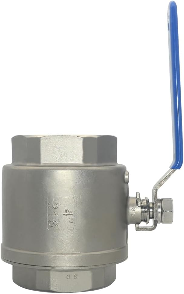 DAN SPEED 4" NPT Female 316 Stainless Steel Full Port Ball Valve Vinyl Handle - Image 4