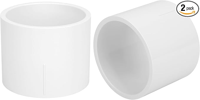 2Pack 3" PVC DWV Repair Coupling Adapter Pipe Fittings SCH40 3Inch PVC Slip by Lswteiz