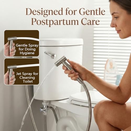 BARROCK Handheld Bidet Sprayer for Toilet, Stainless Steel Metal Made Baby - Image 3