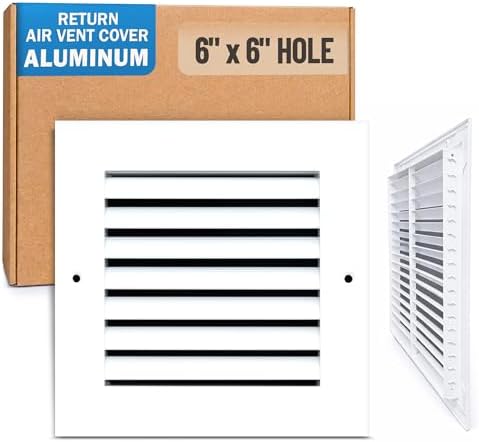 Fits 6x6 Hole | Aluminum Return Air Grille by Handua | Vent Cover Grill by Handua