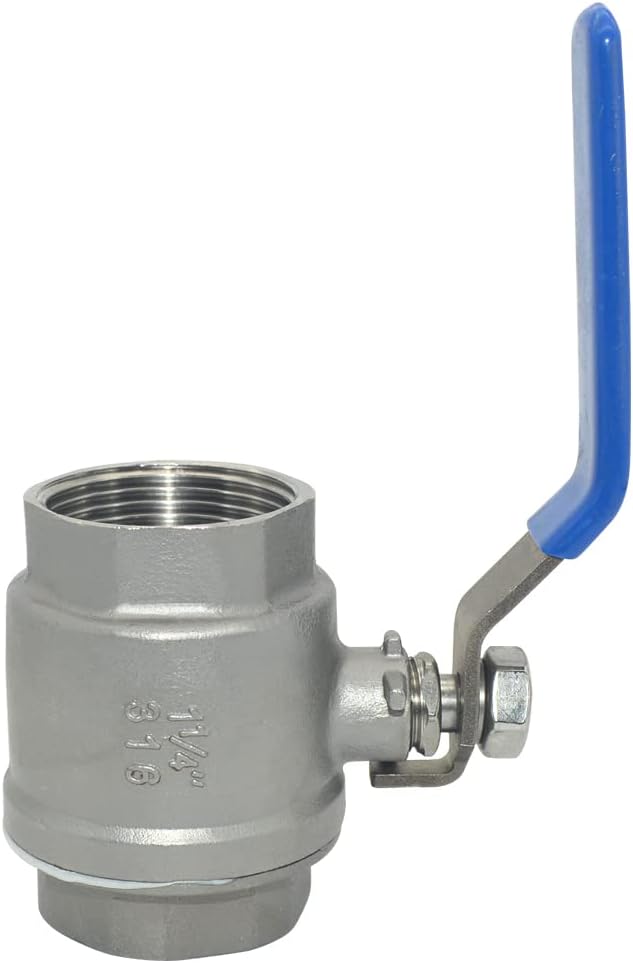 DAN SPEED 1-1/4" Female 316 Stainless Steel Full Port Ball Valve Vinyl Handle - Image 4