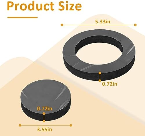Wall Hung Toilet Gasket, Z1210-57 Neoprene Gasket Black Color - Image 3