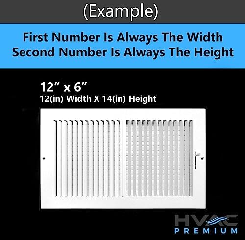 HVAC Premium 24"w X 8"h Adjustable AIR Supply Diffuser - Image 6