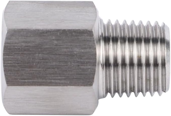Stainless Steel 304 1/4" NPT Female x M22*1.5 Male Pipe Adapter 1pc - Image 3