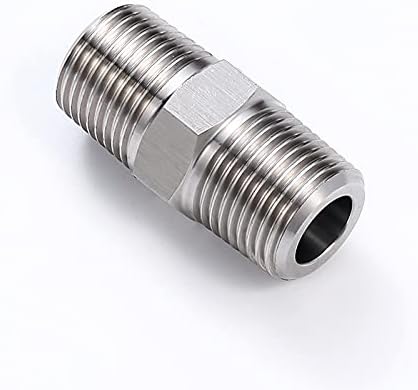 1/2" Male to 1/2" Male NPT Hex Nipple, Pipe Fittings 304 Stainless Steel - Image 4