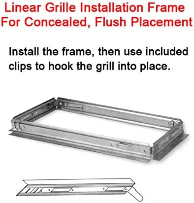 HVAC Premium 32"W X 4"H Linear Aluminum Clip-On Bar Return Air Grille - Image 6