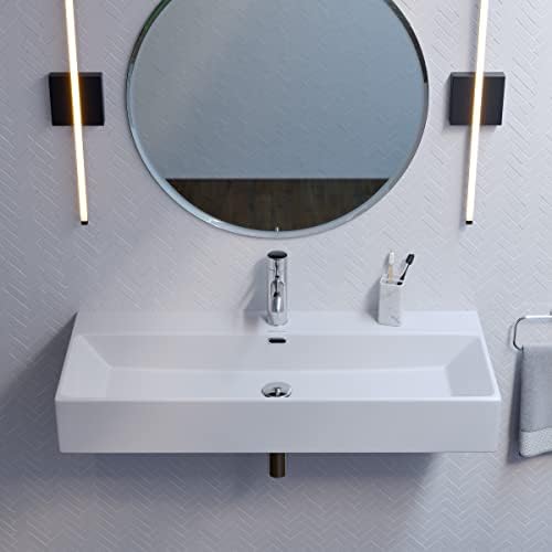 Claire 40” Rectangle Wall-Mount Bathroom Sink - Image 2