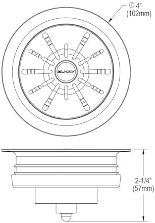 Elkay LKPDQD1BK Quartz Perfect Drain 3-1/2" Polymer Disposer Flange - Image 2