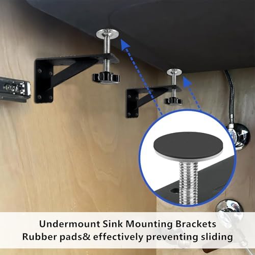 4Pcs Undermount Sink Brackets Sink Repair Kit Adjustable Undermount Sink Support - Image 6