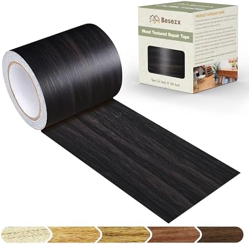 Besezx Wood Grain Repair Tape, 2.4" X15', Self Adhesive Wood Grain Repair Patch by Besezx