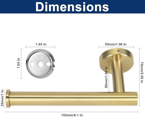 NearMoon Bathroom Toilet Paper Holder, Premium SUS304 Stainless Steel Rustproof - Image 6