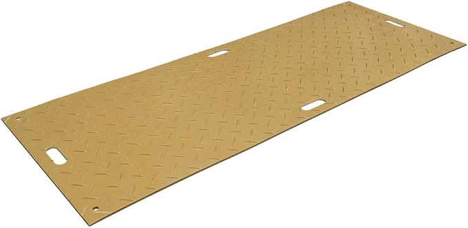 12 Pk 4' x 8' - 1/2" Thick Heavy Duty Tan Ground Protection Mats - Easily - Image 6