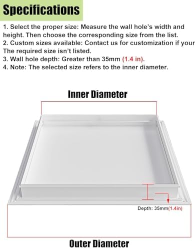 14" X 20", Aluminum Alloy Push-to-Open Inspection Door, Paintable Hidden - Image 6
