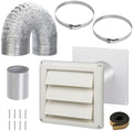 3"Dryer Vent Kit Through Wall w/Hose/Duct Connector/Wall Plate, 9ps Vent Kit by JIANBENKJ