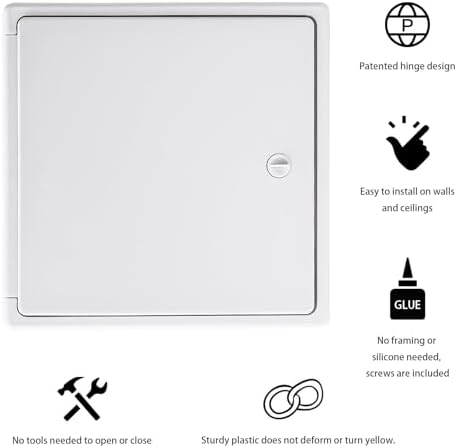 EASY-EXS Access Panel 8x8 with Door Plastic White - Image 3