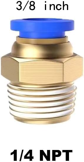 10Pcs 3/8" Tube OD x 1/4 NPT Male Push to Connect Fittings - Image 2