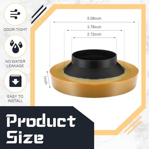 Marsui 20 Pack Toilet Wax Ring Thick Toilet Bowl Wax Ring Gasket - Image 2