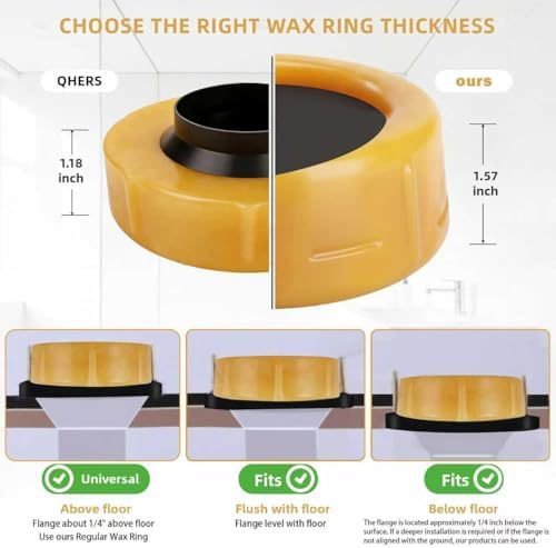Extra Thick Toilet Wax Ring, 2 Pack - Image 6