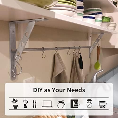 YUMORE 10 Inch Shelf Bracket, Heavy Duty L Bracket - Image 2