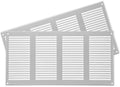 Repa Market 2-Pack Air Vent Cover 16x8 Inch White Galvanized Steel Louvered by RepaMarket