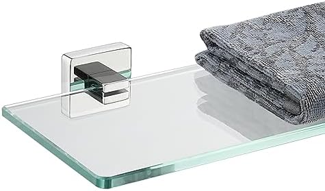 JQK Bathroom Glass Shelf, Floating Tempered Glass Shower Storage 20 by 5 inches by Homeimprovement