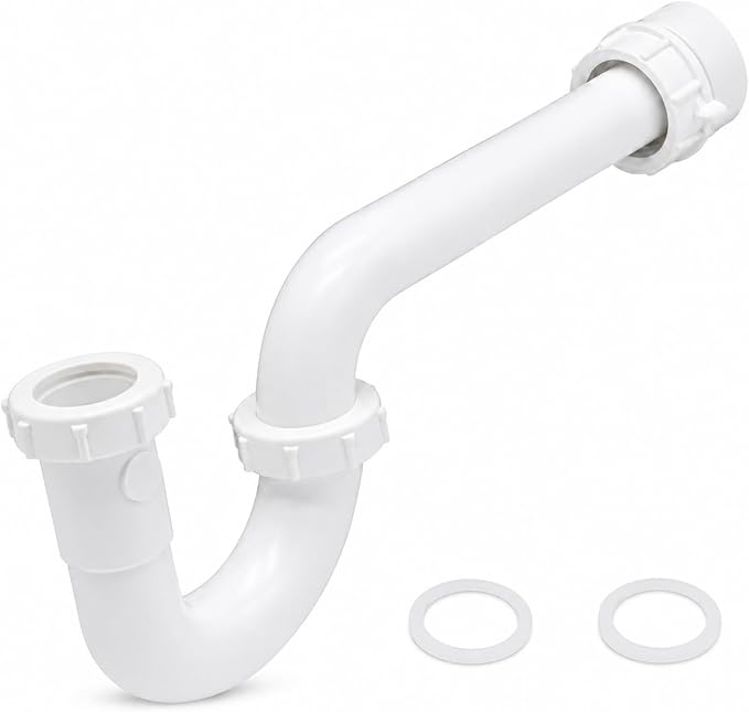 1-1/4 Inch P-Trap Kit, Polypropylene Tubular by JBProducts