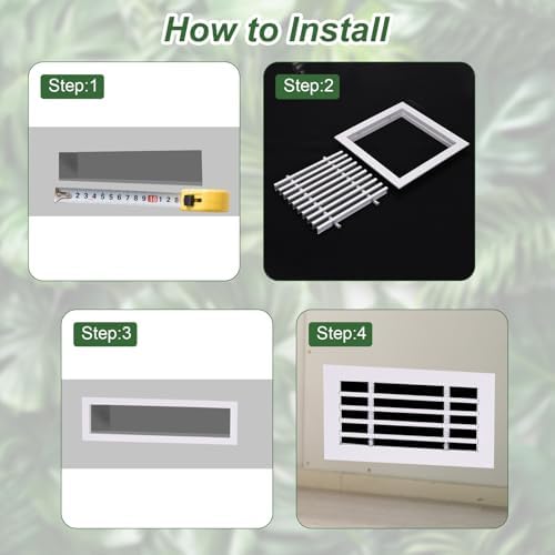 PATIKIL 12x6 Inch Linear Bar Air Vent Grille Aluminum Register Vent Cover - Image 5