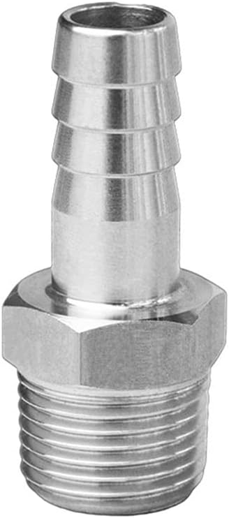 Stainless Steel Hose Barb Fitting 1/4" Hose Barb to 3/8" NPT Male Thread - Image 3