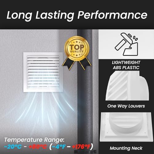 Repa Market 6 Inch Brown Dryer Vent Cover/Duct Cover - Image 3