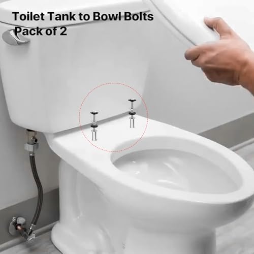 2PCS Universal Toilet Tank to Bowl Bolts Kit, Stainless Steel Screws - Image 7