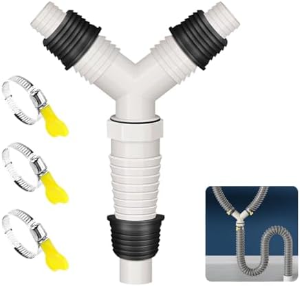 Drain Hose Fitting Tee Washing Machine Drain Hose Tee Extension Fitting by QruiLanTu