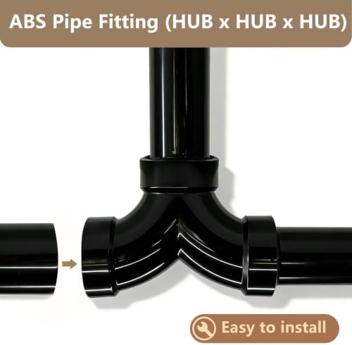 LESSO 2" Double 90 Degree ABS Elbow, ABS Straight Tee - Image 4
