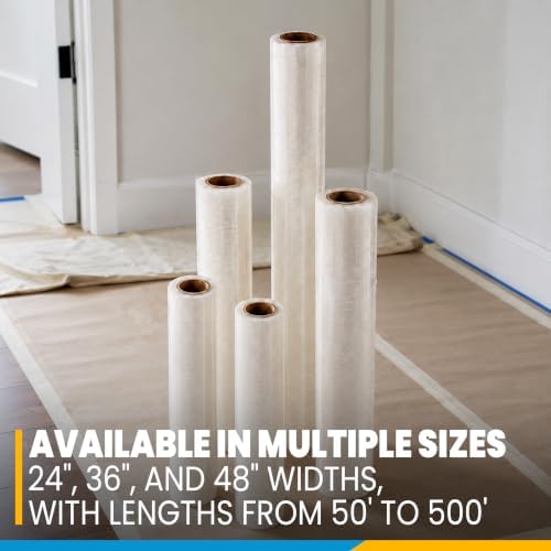 Zip-UP 36" x 200' Carpet Protection Film, Self Adhesive, Easy Installation - Image 6