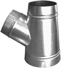 12" x 10" x 7" T-Wye HVAC Duct Fitting, 26 Gauge Galvanized Steel Round Duct by DuctOutlet