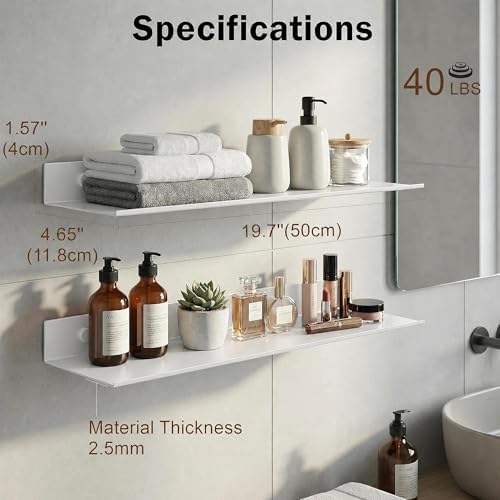 Z metnal Wall Shelves, Floating Shelves, Metal Bathroom Shelf - Image 3