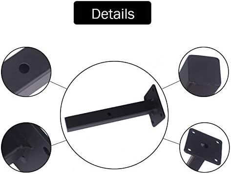 AddGrace Industrial Black Shelf Brackets 8 Inch L Brackets - Image 5
