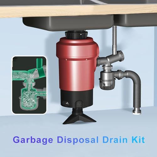 Garbage Disposal Drain Kit, Kitchen Sink P-Trap Drain Kit 1 1/2, Space Saving - Image 3