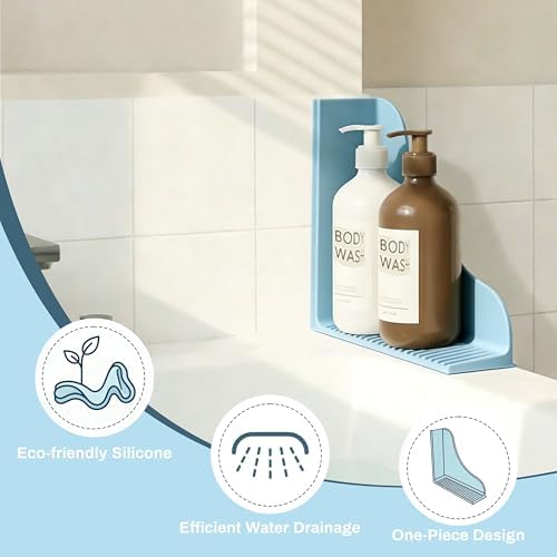 No-Adhesive 2-Pack All-Silicone Shower Splash Guard - Image 3