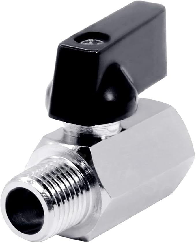 Beduan 3/8" Brass Mini Ball Valve NPT Female x Male Shut-Off Valve by Beduan