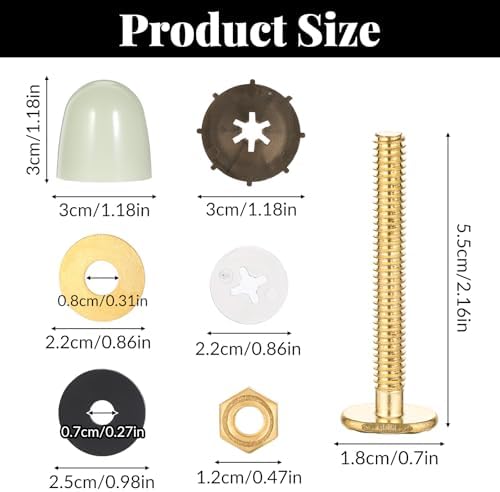 Toilet Bolts for Floor, Secure Toilet Bowl to Floors, Replacement Hardware for - Image 3