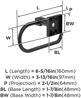 Amerock Appoint 6-5/16" Matte Black Single Post Toilet Paper Holder - Image 6