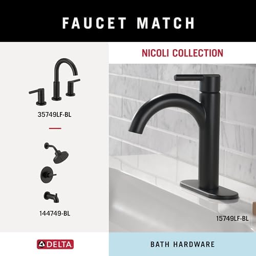 Delta Pivoting Toilet Paper Holder | Matte Black, Wall Mount, Nicoli Bathroom - Image 6