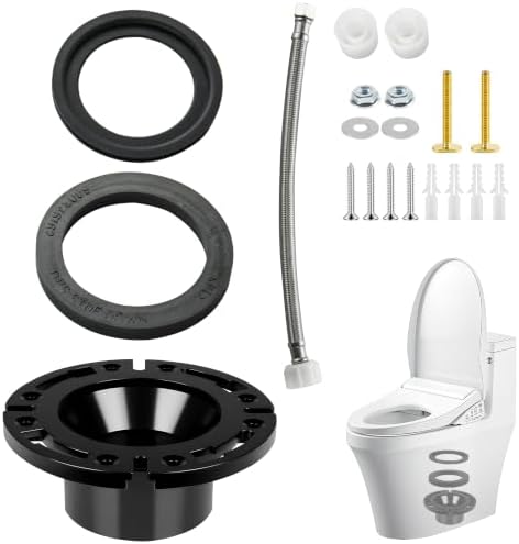 RV Toilet Seal Kit with 12 inch Flexible Toilet Connector by Unknown