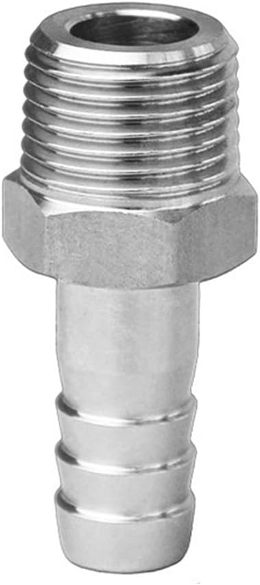 Stainless Steel Hose Barb Fitting 1/4" Hose Barb to 3/8" NPT Male Thread - Image 5