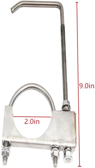 2 pcs 2.0" Exhaust Clamp with Hanger, Heavy Duty Exhaust Hanger with Clamp - Image 2