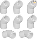 1/2" 45 Degree PVC Elbow Fitting, Furniture Grade 2 Way Elbow Side Outlet PVC by ANPTGHT