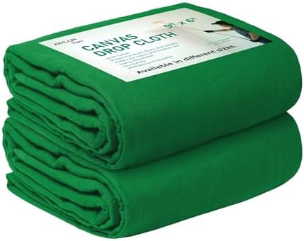 Canvas Drop Cloth for Painting 9x6 feet Pack of 2-8oz Painters Drop Cloths for by Unknown