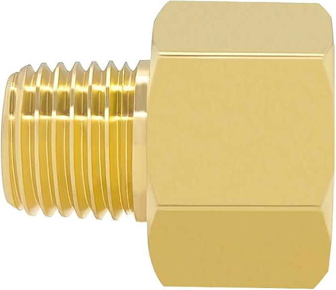 Hooshing 6PCS Brass Pipe Fitting 1/2" NPT Female to 3/8" NPT Male Reducer - Image 5