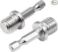 2pcs Silver Outer Conversion Rod M10+M14 Woodworking Hex Socket Adapter by Unknown